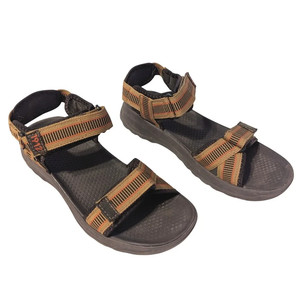 Nunn Bush Mens 1912 Huck Sport River Sandals Tan Multi Hiking Size 8 85010-238